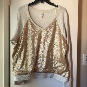 Gold sparkle sweatshirt
